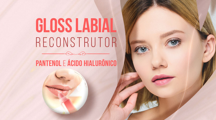 Gloss labial com Ácido Hialurônico e Pantenol