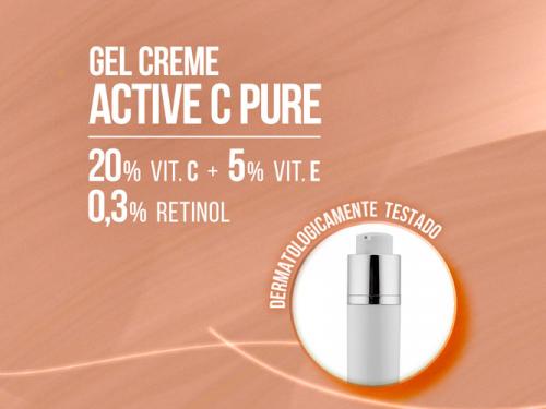 GEL CREME ACTIVE C PURE: Vitaminas A, C e E contra envelhecimento da pele
