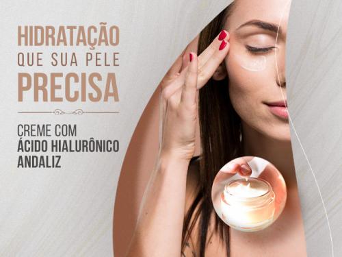 Creme facial com Ácido Hialurônico - Andaliz