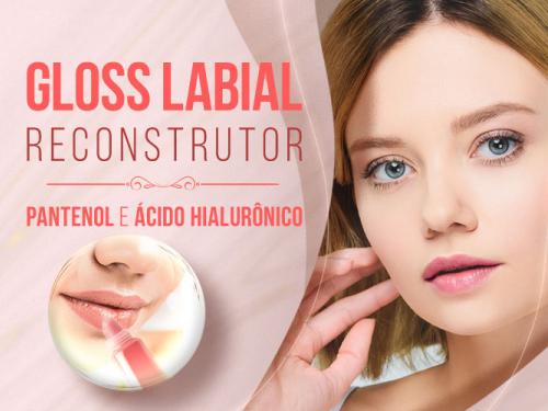 Gloss labial com Ácido Hialurônico e Pantenol